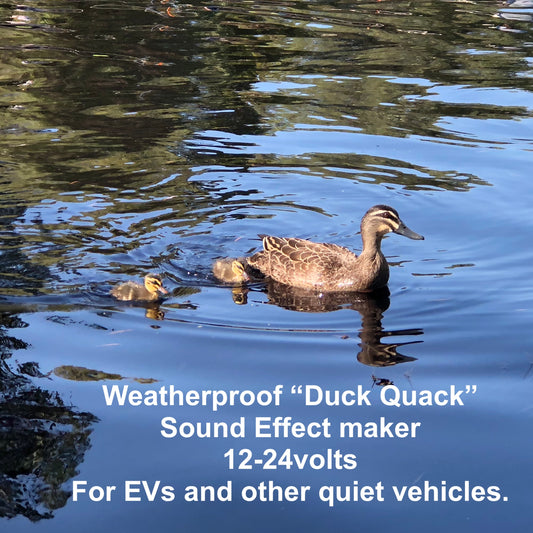 Duck Quack 🦆 Custom Pedestrian Alert Sound - give your electric car truck or vehicle a sound to gently alert others