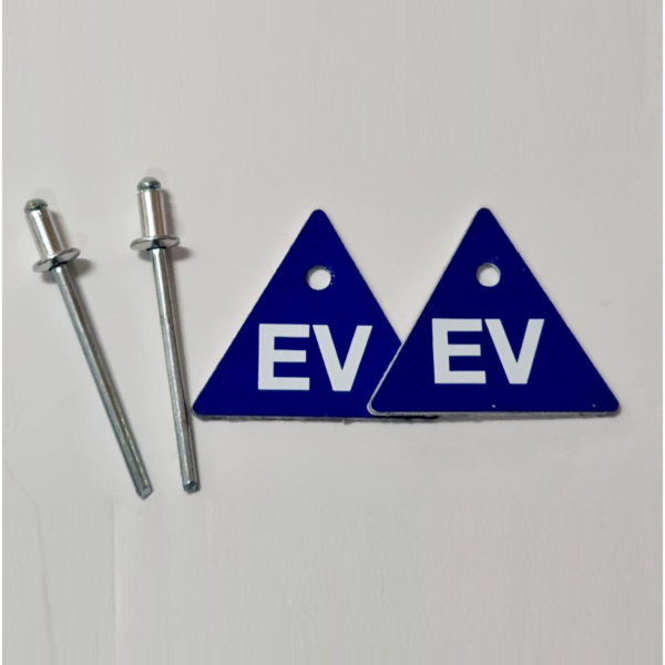 5x 2-packs of EV Sticker tags for number plate (10 tags total) Australian Made, BULK pack
