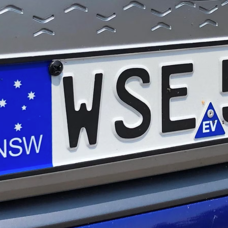 5x 2-packs of EV Sticker tags for number plate (10 tags total) Australian Made, BULK pack